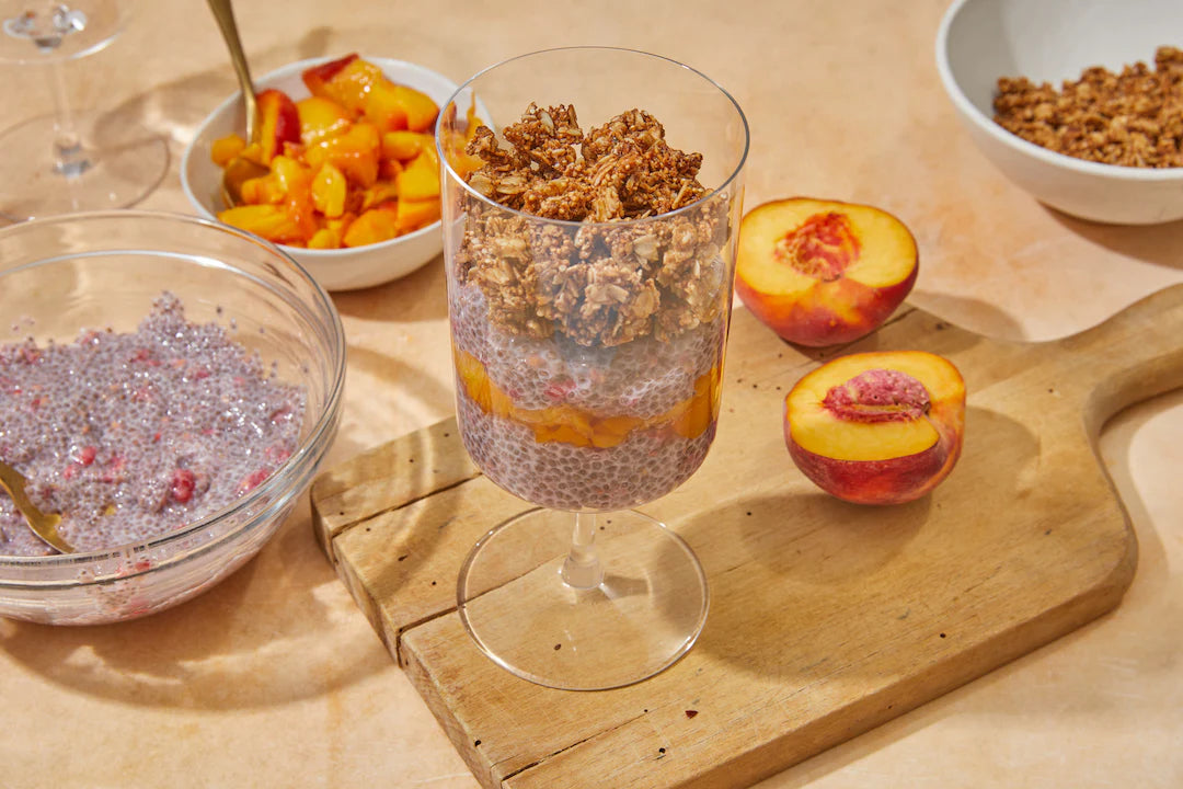 Raspberry Peach Chia Seed Pudding