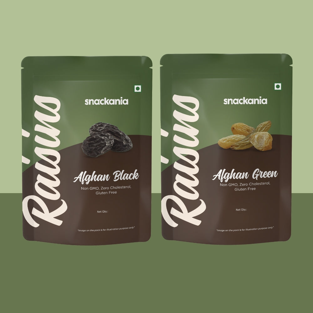 Afghan Black + Afghan Green Raisins combo pack