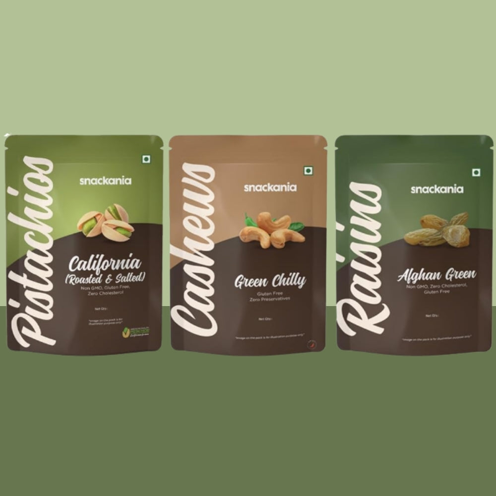 Cali Pista + Green Raisin + chilli cashew combo pack